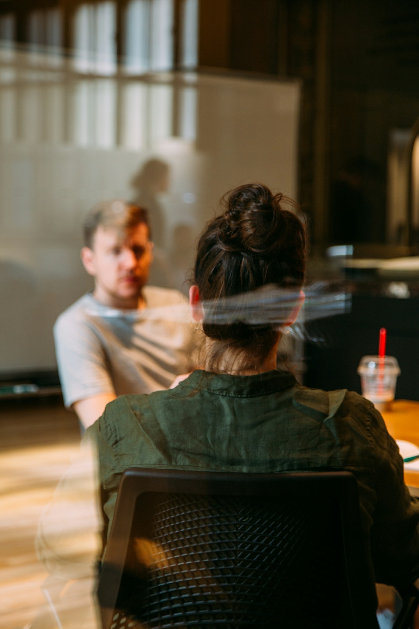 Professional discussing needs during a client consultation
